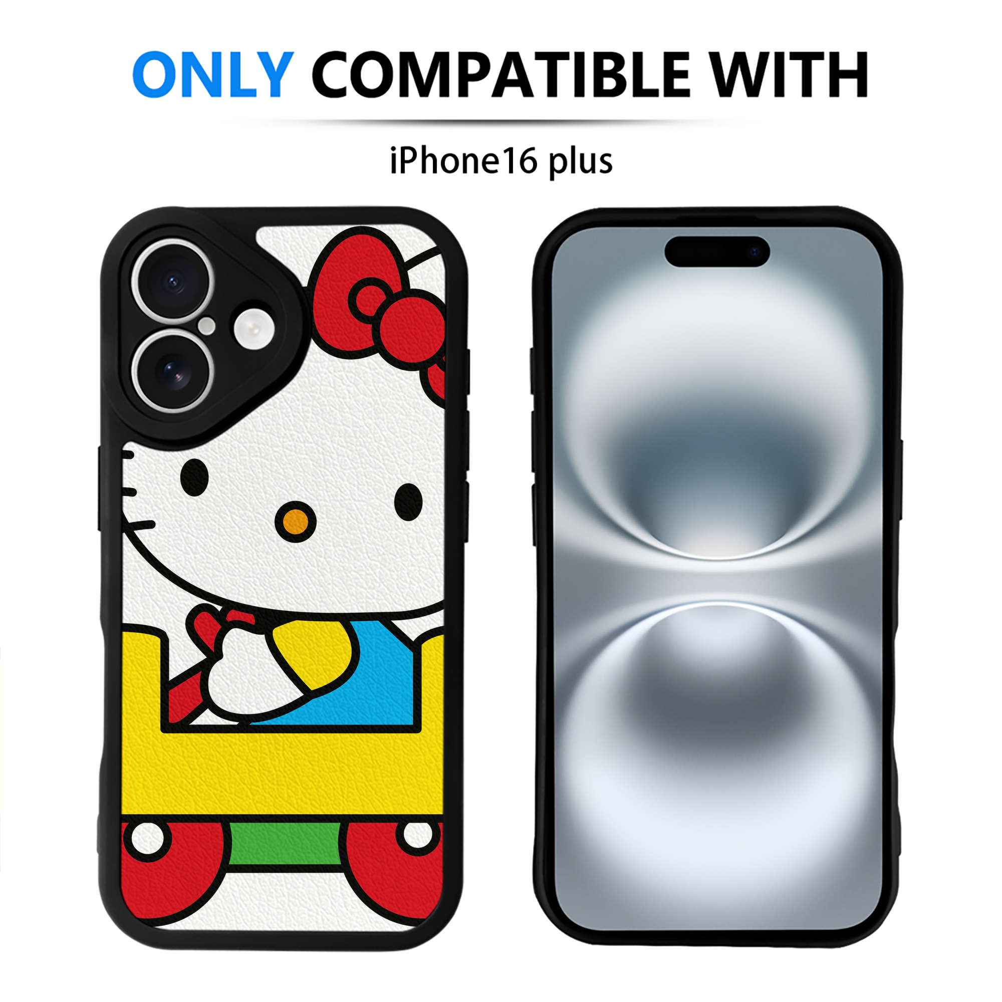 （画像用） Hello Kitty ハローキティ 【iPhone 16シリーズ対応】シリコンスマホケース（レザー調） 材質：シリコン